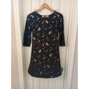 Girls Justice Shimmer Unicorn/Heart Print Flowy Dress Size 16/18